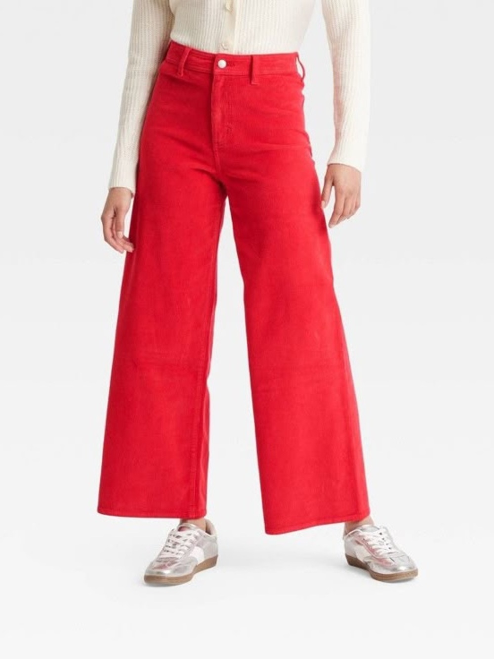 NWT Women’s Universal Thread High Rise Sailor Wide Leg Jeans Red Sz 12 Reg